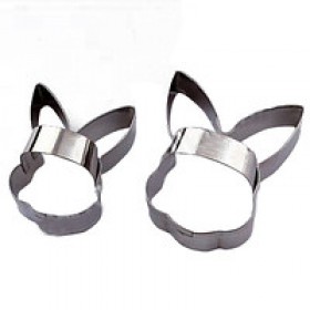 Комплект метални кутери "Глава на заек" - 2 елемента